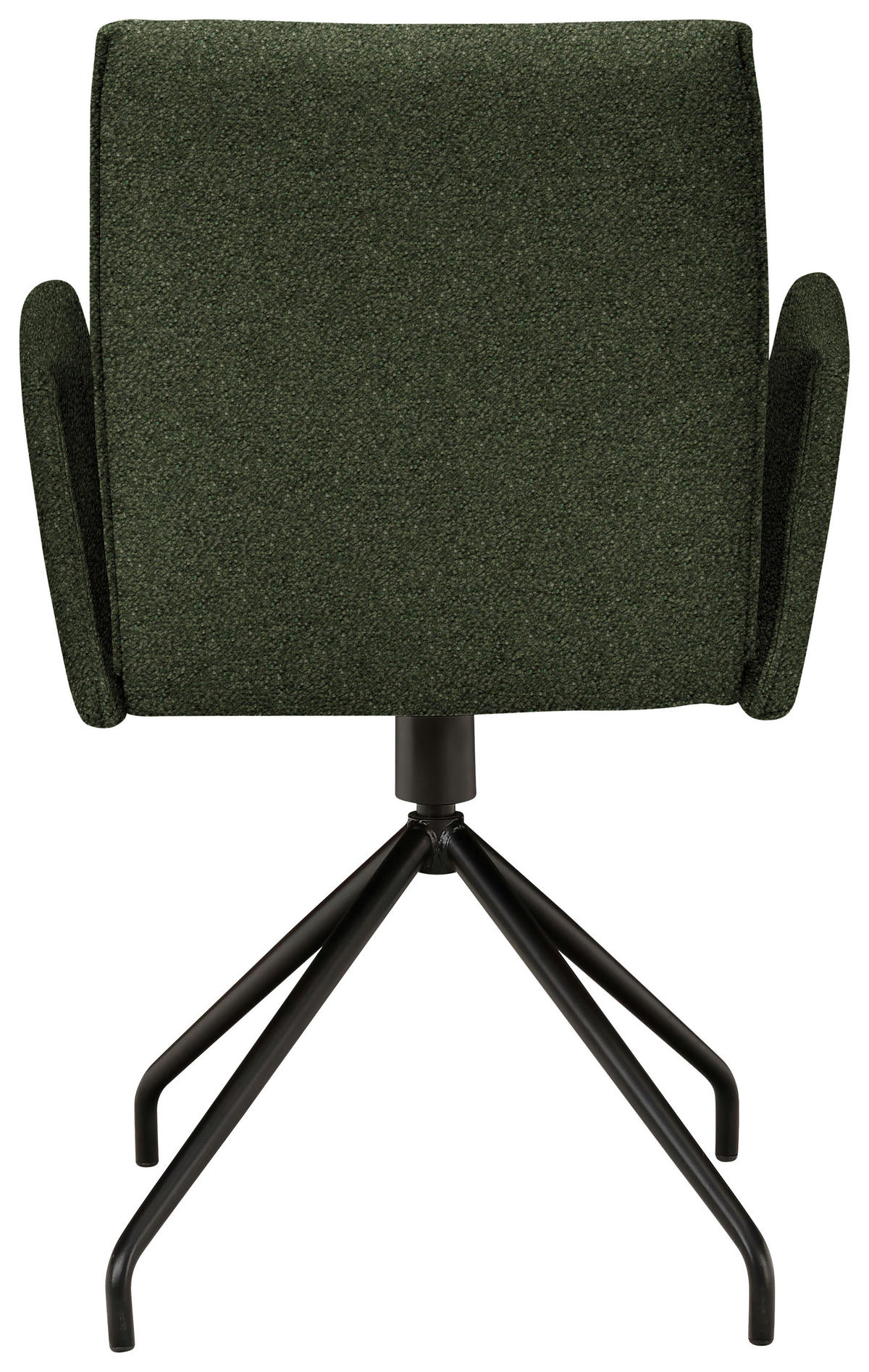 ARMLEHNSTUHL  in Stahl Webstoff, Mikrofaser  - Schwarz/Olivgrün, Design, Textil/Metall (60/91/60cm) - Moderano