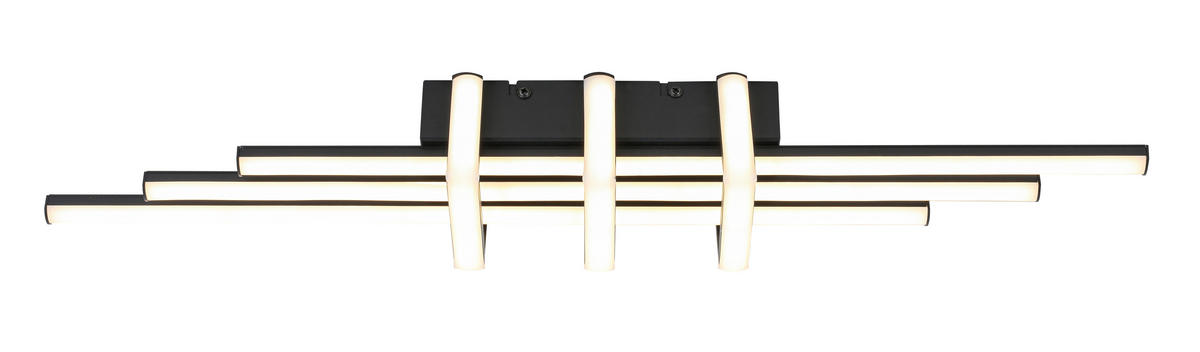 DECKENLEUCHTE    62/10,5/8 cm  - Schwarz, Trend, Kunststoff/Metall (62/10,5/8cm) - Collett's Monde