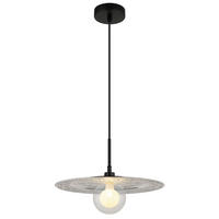 HÄNGELEUCHTE 33/119 cm    - Klar/Silberfarben, Konventionell, Glas/Kunststoff (33/119cm) - Globo