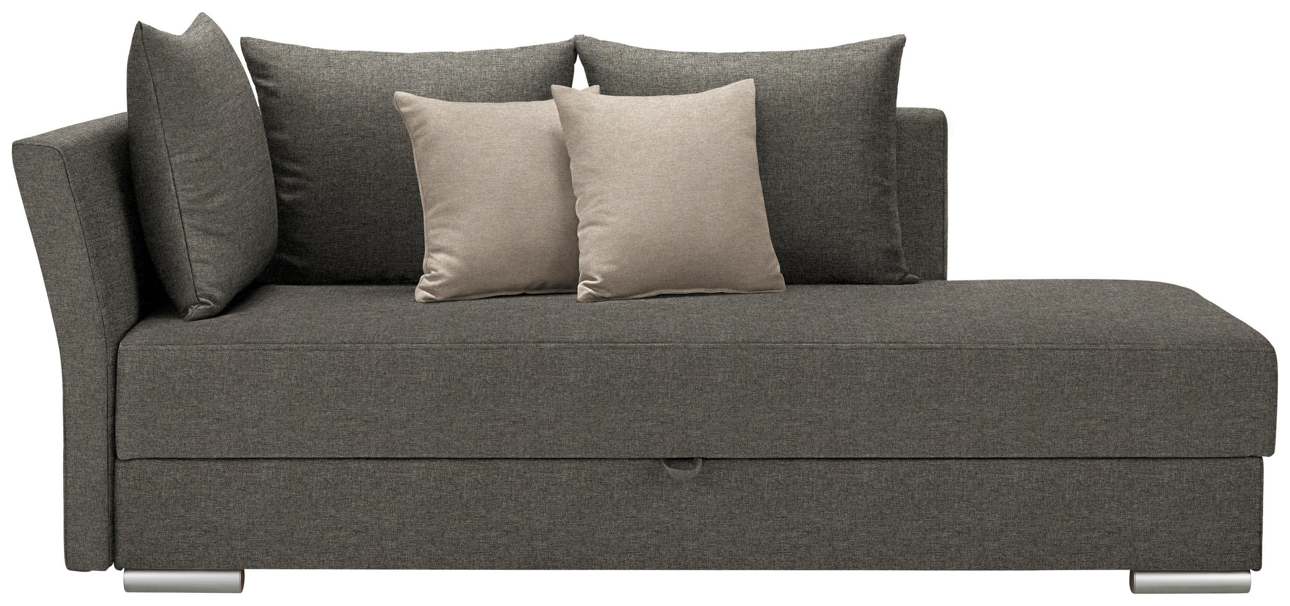 HEVERŐ Textil Szürke, Bézs  - Bézs/Króm, Design, Műanyag/Textil (220/93/100cm) - Xora