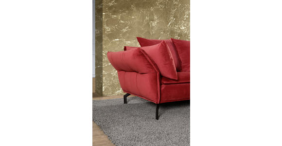 ECKSOFA Rot Flachgewebe  - Rot/Schwarz, Trend, Textil (262/213cm) - Landscape