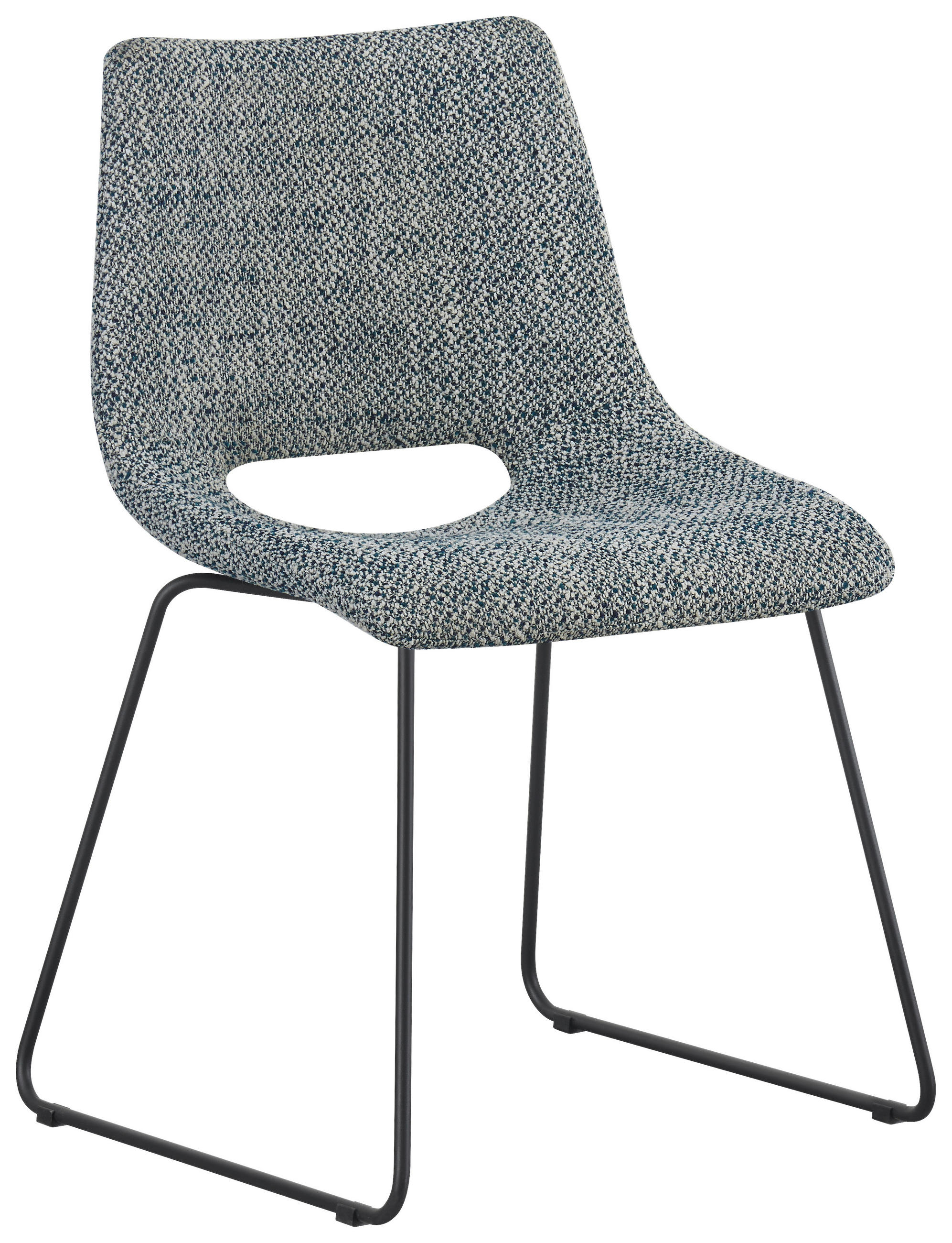 STUHL - Petrol/Schwarz, Design, Textil/Metall (48/79/56cm) - Stylife