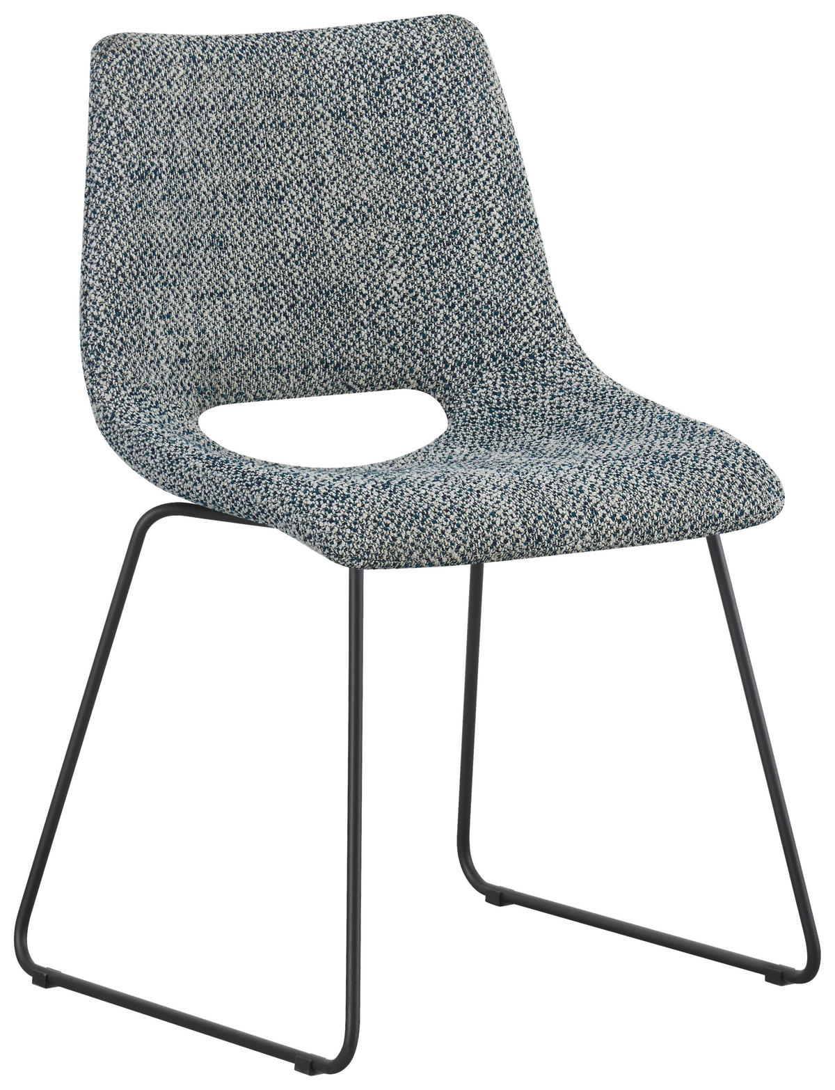 STUHL - Petrol/Schwarz, Design, Textil/Metall (48/79/56cm) - Stylife