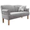 KÜCHENSOFA  - Hellgrau/Naturfarben, ROMANTIK / LANDHAUS, Holz/Textil (181/98/81cm) - Cantus