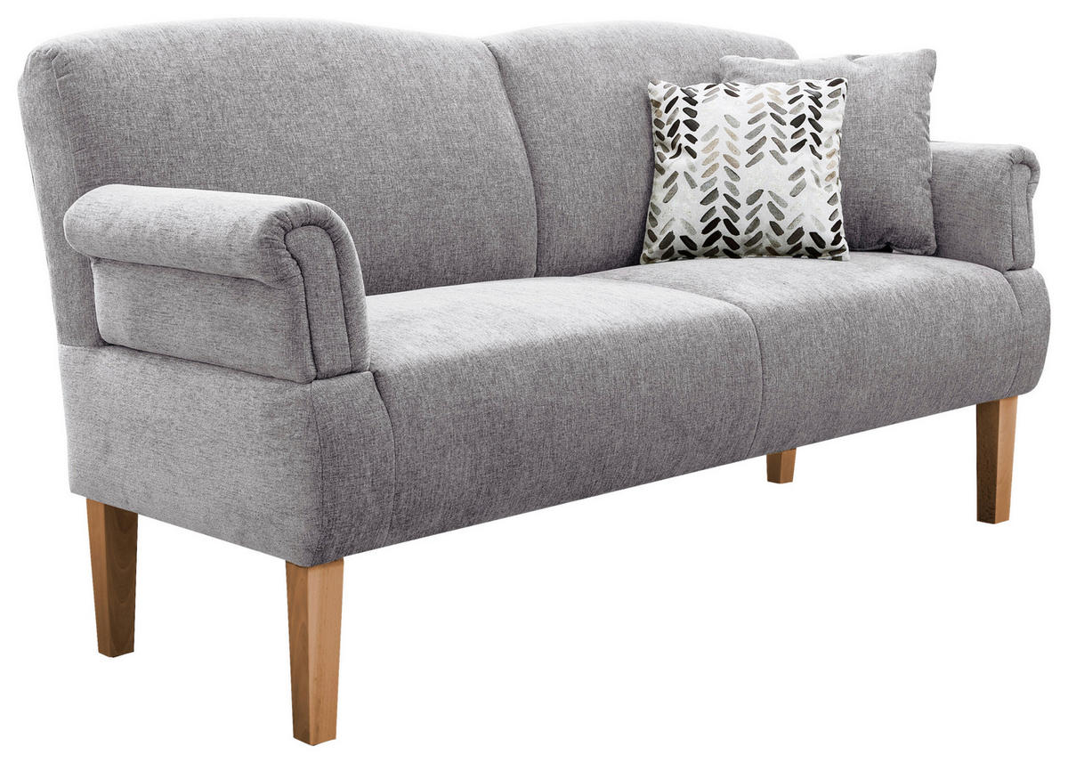 KÜCHENSOFA  - Hellgrau/Naturfarben, ROMANTIK / LANDHAUS, Holz/Textil (181/98/81cm) - Cantus