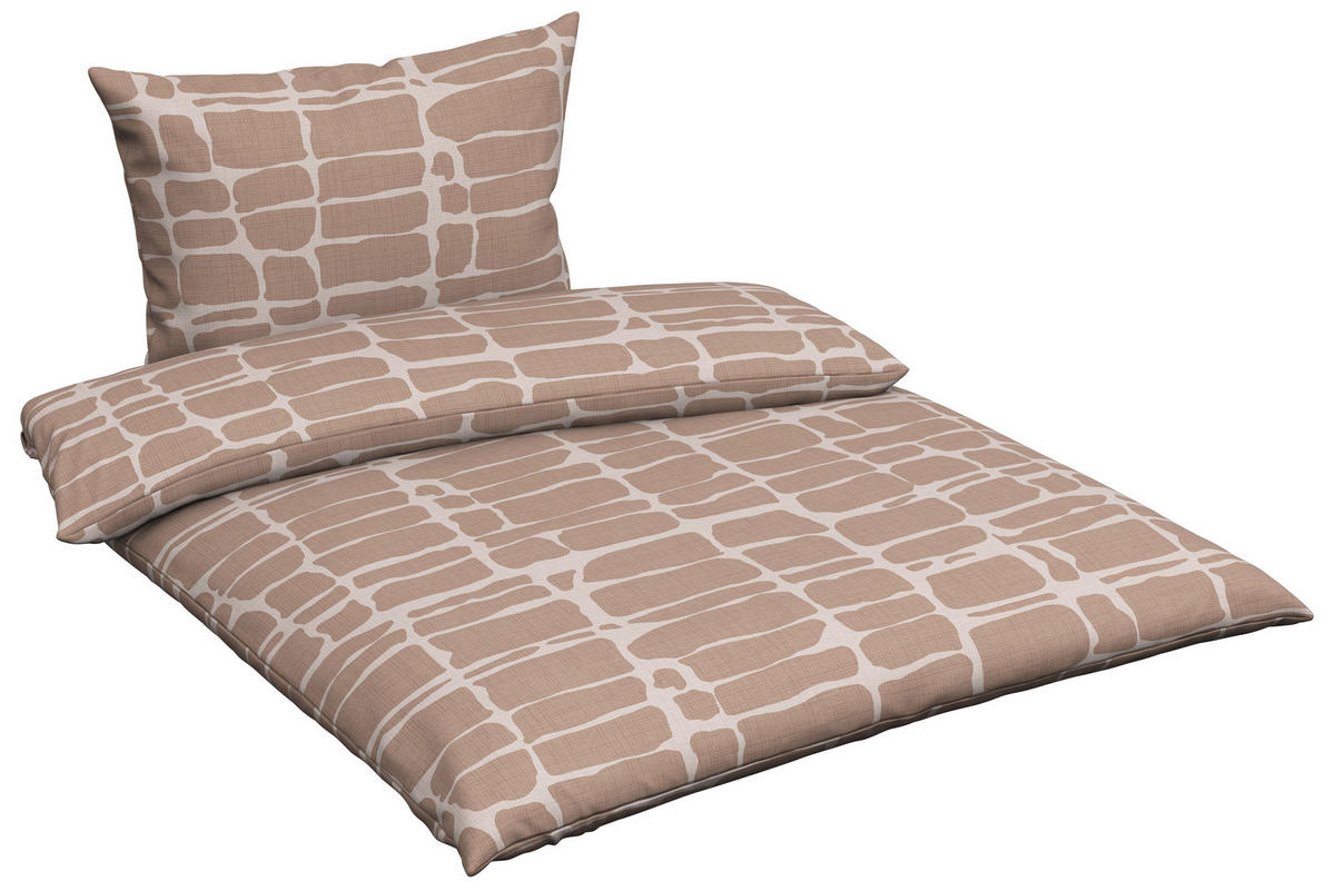 POSTELJNINA CREST 140/200 cm renforcé rjavosiva  - rjavosiva, Konvencionalno, tekstil (140/200cm) - Esposa