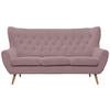 3-SITZER-SOFA Cord Rosa  - Rosa, Design, Holz/Textil (187/101/95cm) - Stylife