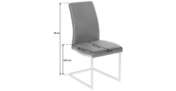 SCHWINGSTUHL in Metall, Textil Chromfarben, Schwarz - Chromfarben/Schwarz, Design, Textil/Metall (45/96/58,5cm) - Xora