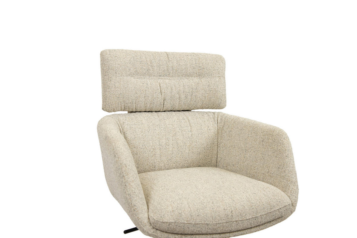 FORGÓSZÉK  szövet krómszínű, bézs  - bézs/krómszínű, Design, műanyag/textil (62/91/66cm) - Dieter Knoll