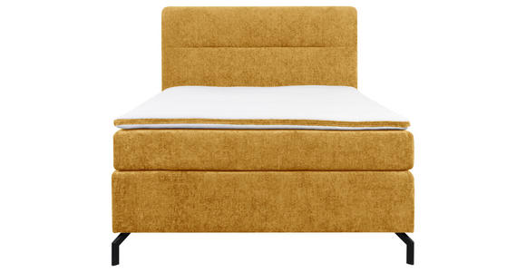 BOXSPRINGBETT 140/200 cm in Currygelb - Currygelb/Schwarz, Design, Textil/Metall (140/200cm) - Esposa