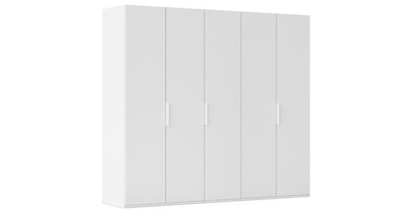 DREHTÜRENSCHRANK 251/235/61 cm,  in Weiß, 5-türig  - Weiß, Basics, Holzwerkstoff/Metall (251/235/61cm) - Novel