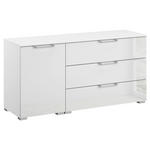 SIDEBOARD  in 120/61/42 cm  - Klar/Silberfarben, Design, Glas/Holzwerkstoff (120/61/42cm) - Novel