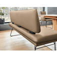 SITZBANK in Metall, Textil Schwarz, Sandfarben  - Sandfarben/Schwarz, Design, Textil/Metall (195/91/65cm) - Dieter Knoll