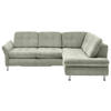 ECKSOFA Grün Webstoff  - Chromfarben/Grün, KONVENTIONELL, Textil/Metall (242/210cm) - Beldomo Style