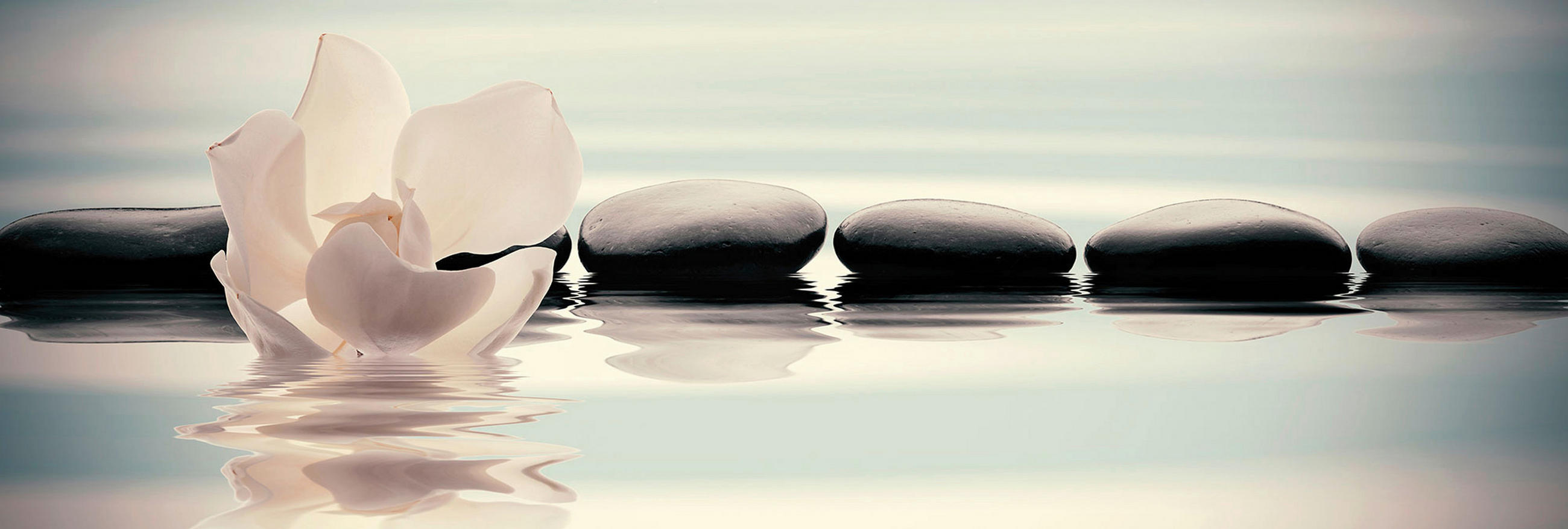 GLASBILD Zen  - Multicolor, Natur, Glas (33/98/1,40cm) - Euroart