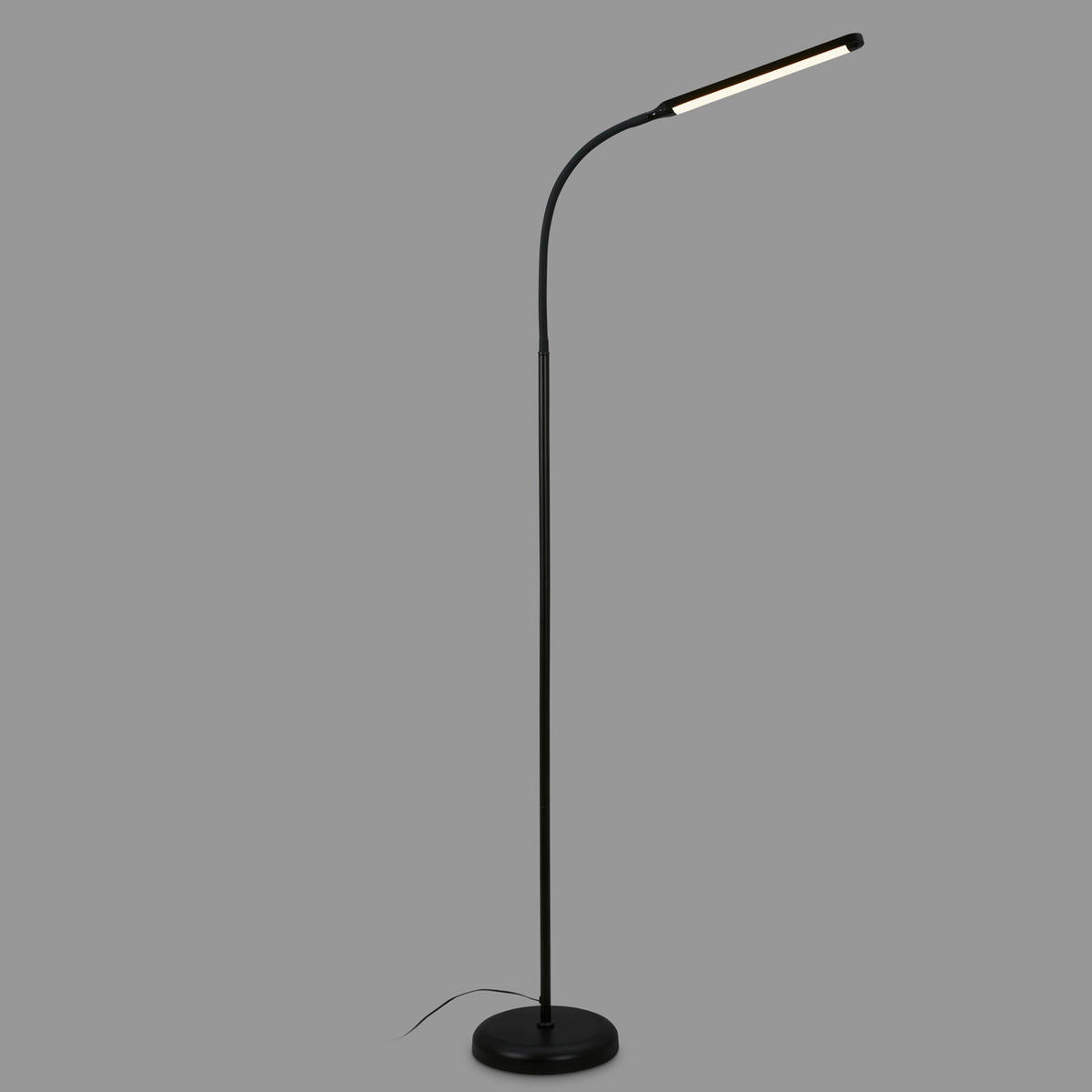 LED-STEHLEUCHTE    - Schwarz, Design, Kunststoff/Metall (126.5/21/66cm)