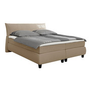 BOXSPRINGBETT 160/200 cm in Sandfarben - Sandfarben/Schwarz, Design, Holz/Textil (160/200cm) - Tom Tailor