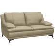 2-SITZER-SOFA Fango Echtleder  - Fango/Schwarz, Design, Leder/Metall (178/92/98cm) - Novel