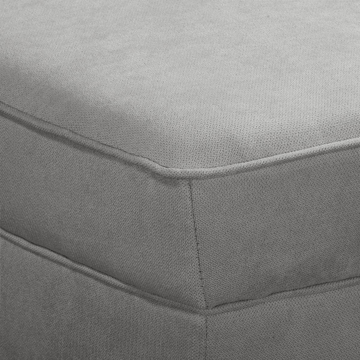 RÉCAMIERE Pako in Mikrofaser Grau  - Braun/Grau, Design, Holz/Textil (185/93/75cm) - Livetastic