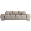 BIGSOFA  in Chenille Grau  - Schwarz/Grau, KONVENTIONELL, Kunststoff/Textil (266/89/104cm) - Carryhome
