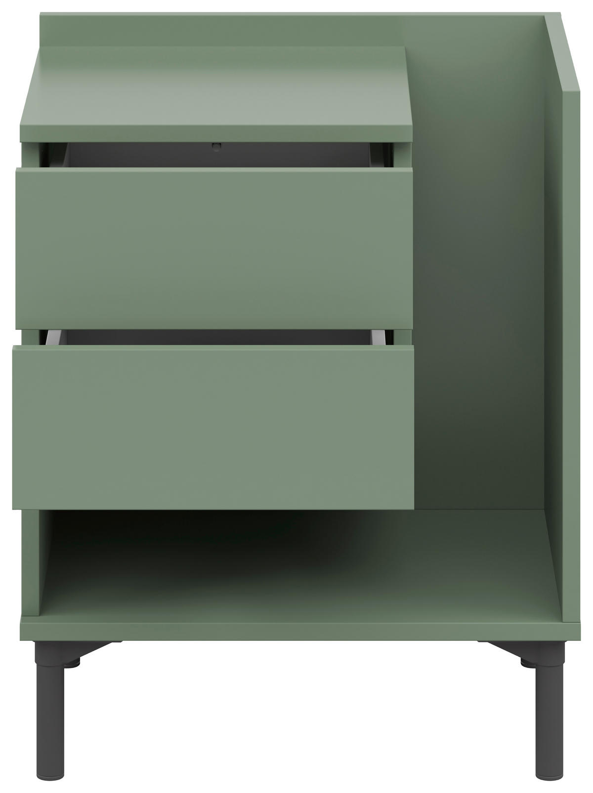 NACHTKÄSTCHEN 50/62/38 cm  in Salbeigrün  - Salbeigrün/Graphitfarben, Design, Holzwerkstoff/Kunststoff (50/62/38cm) - Lomoco