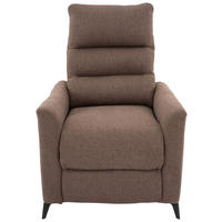 RELAXFÅTÖLJ i metall, textil brun, svart  - brun/svart, Design, metall/textil (72/100/89cm) - Livetastic