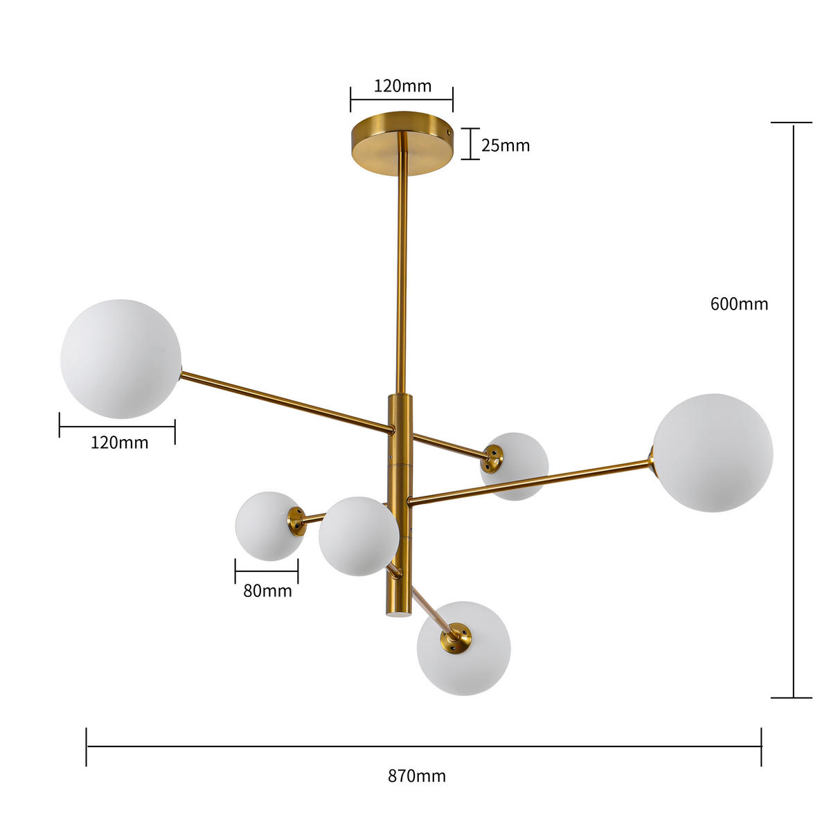 ZÁVĚSNÉ SVÍTIDLO, 87/60 cm  - barvy zlata, Konvenční, kov (87/60cm)