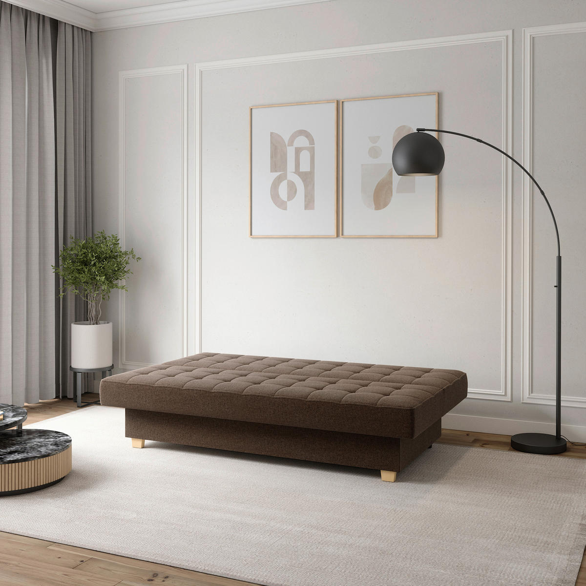 SCHLAFSOFA Braun  - Braun, Design, Holzwerkstoff/Kunststoff (192/92/95cm) - MID.YOU