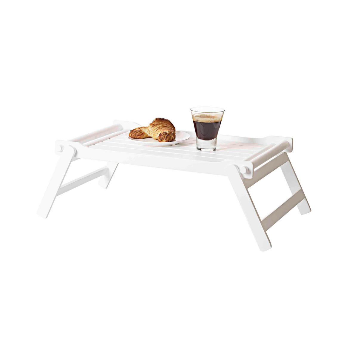 SERVIERTABLETT     - Weiss, Design, Holz (58/23/36cm) - Livetastic