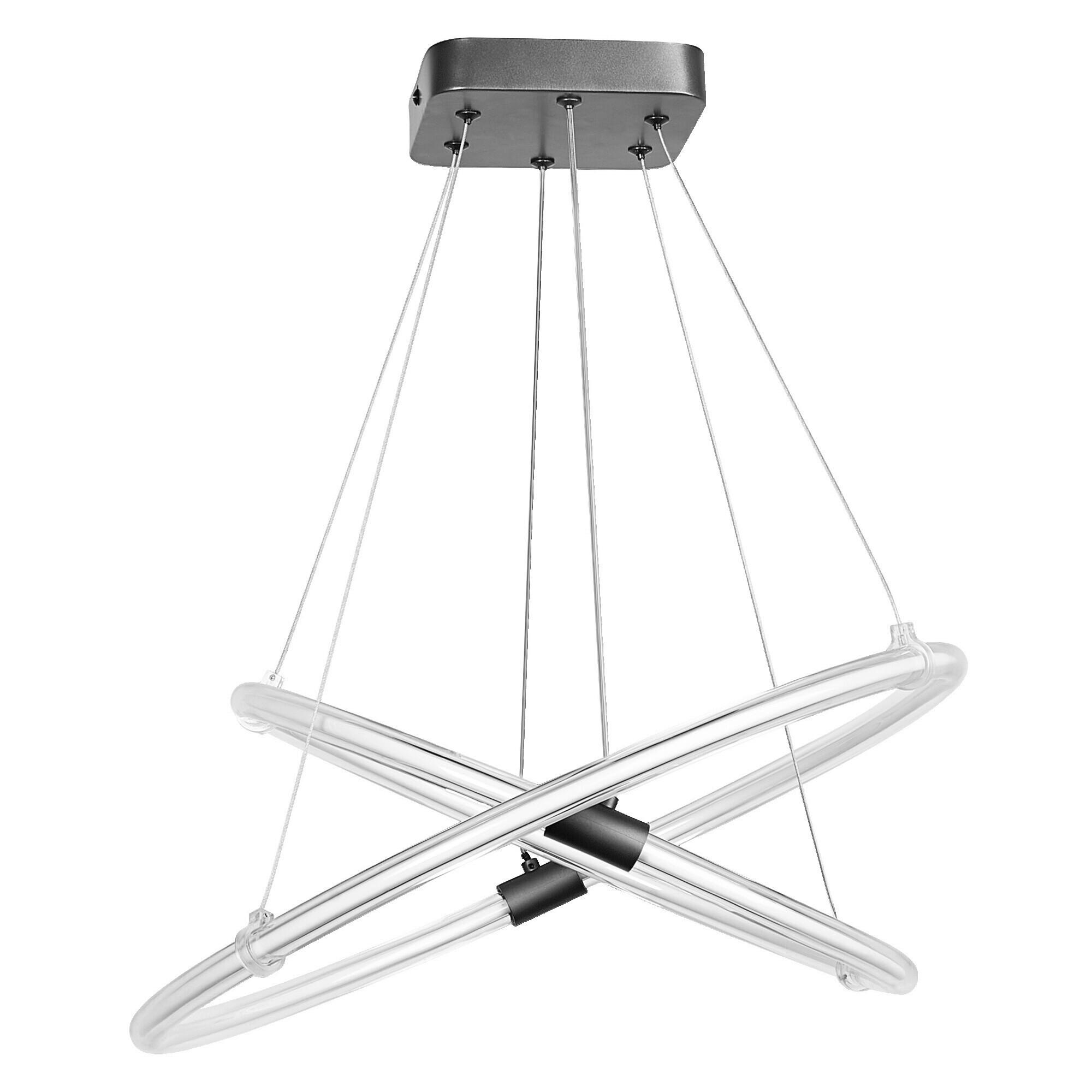 LED-HÄNGELEUCHTE 49.8/45.6/80 cm  - Dunkelgrau, Design, Kunststoff (49.8/45.6/80cm) - Osram
