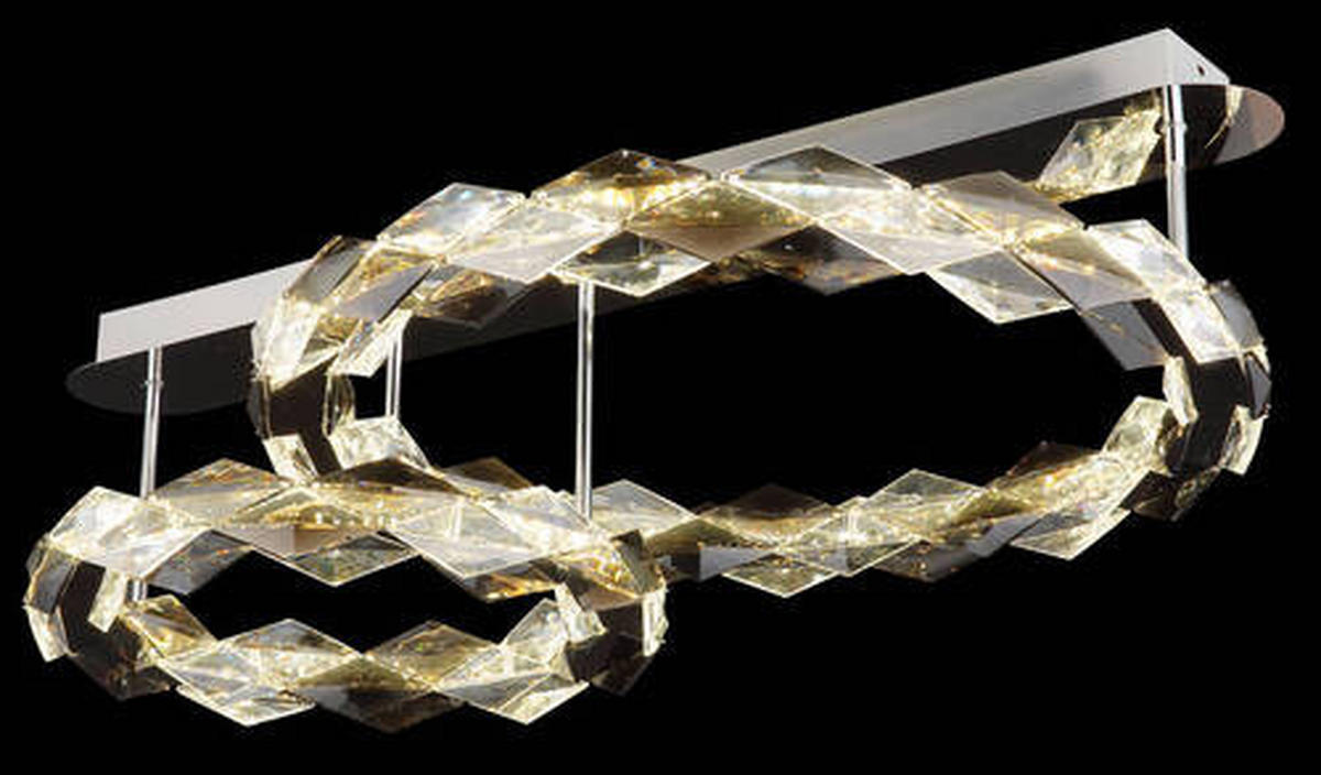 LED-DECKENLEUCHTE 50 W    80/55/24,5 cm  - Klar, Design, Kunststoff/Metall (80/55/24,5cm) - Globo