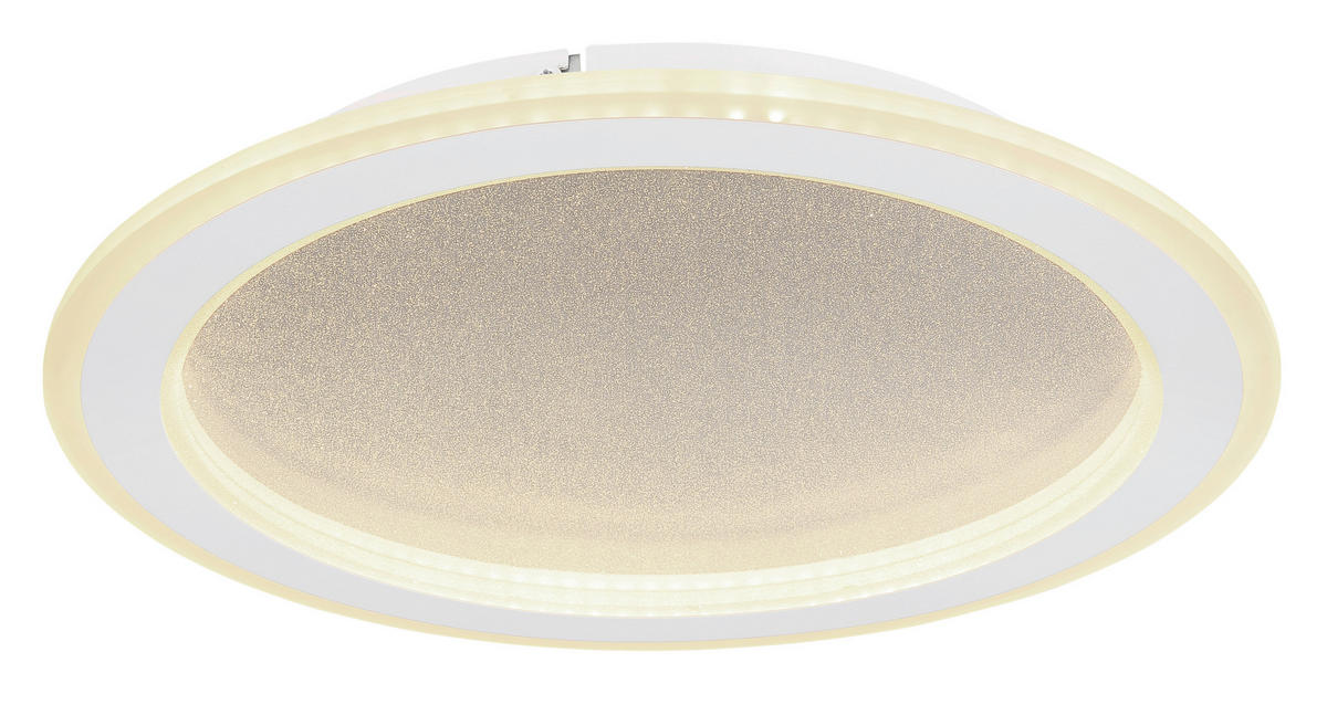 STROPNÍ LED SVÍTIDLO, 40/5 cm  - bílá/opál, Konvenční, kov/plast (40/5cm) - Globo