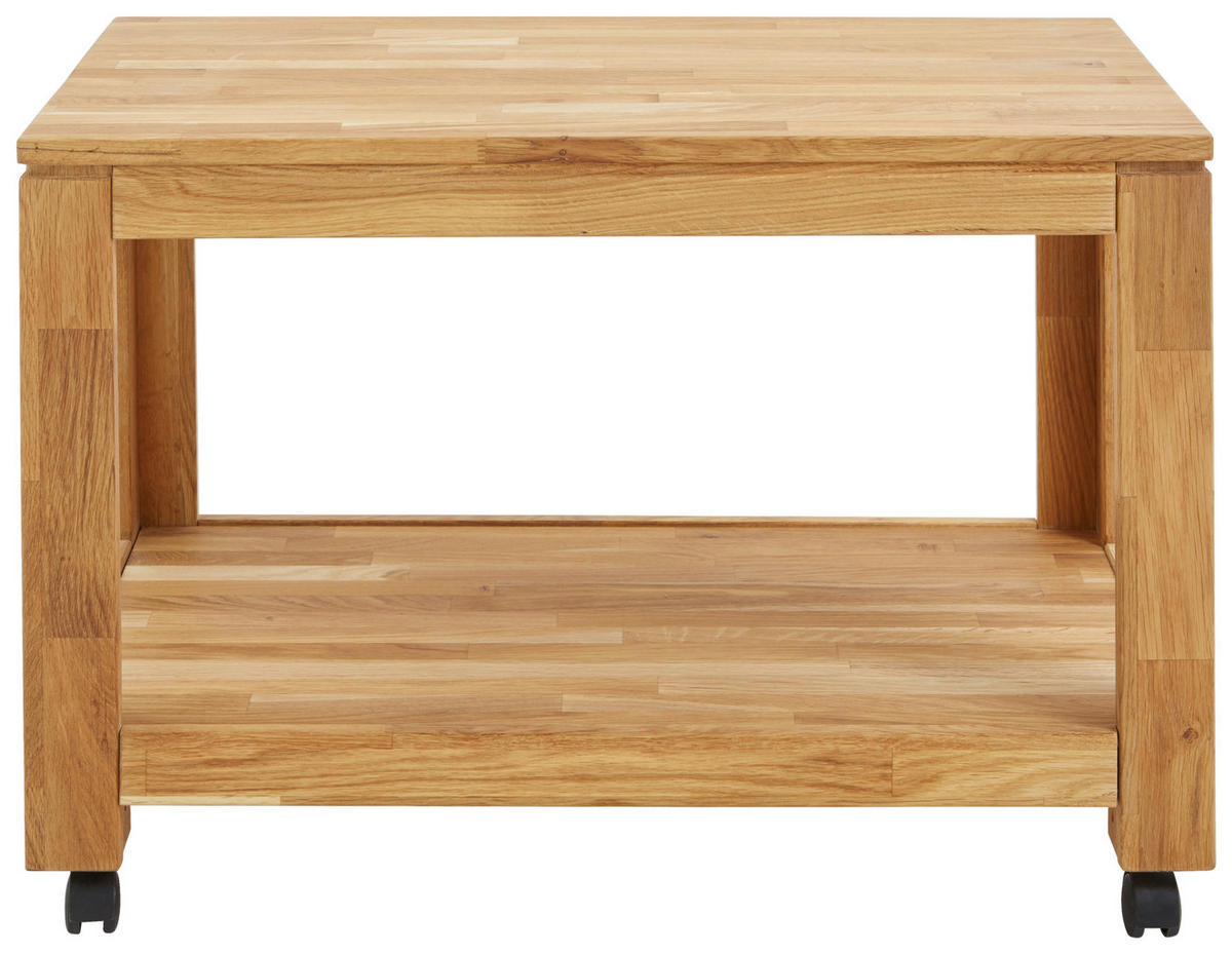 BEISTELLTISCH 45,5/80/55,5 cm Eiche massiv rechteckig  - Natur, Holz/Kunststoff (45,5/80/55,5cm) - Linea Natura