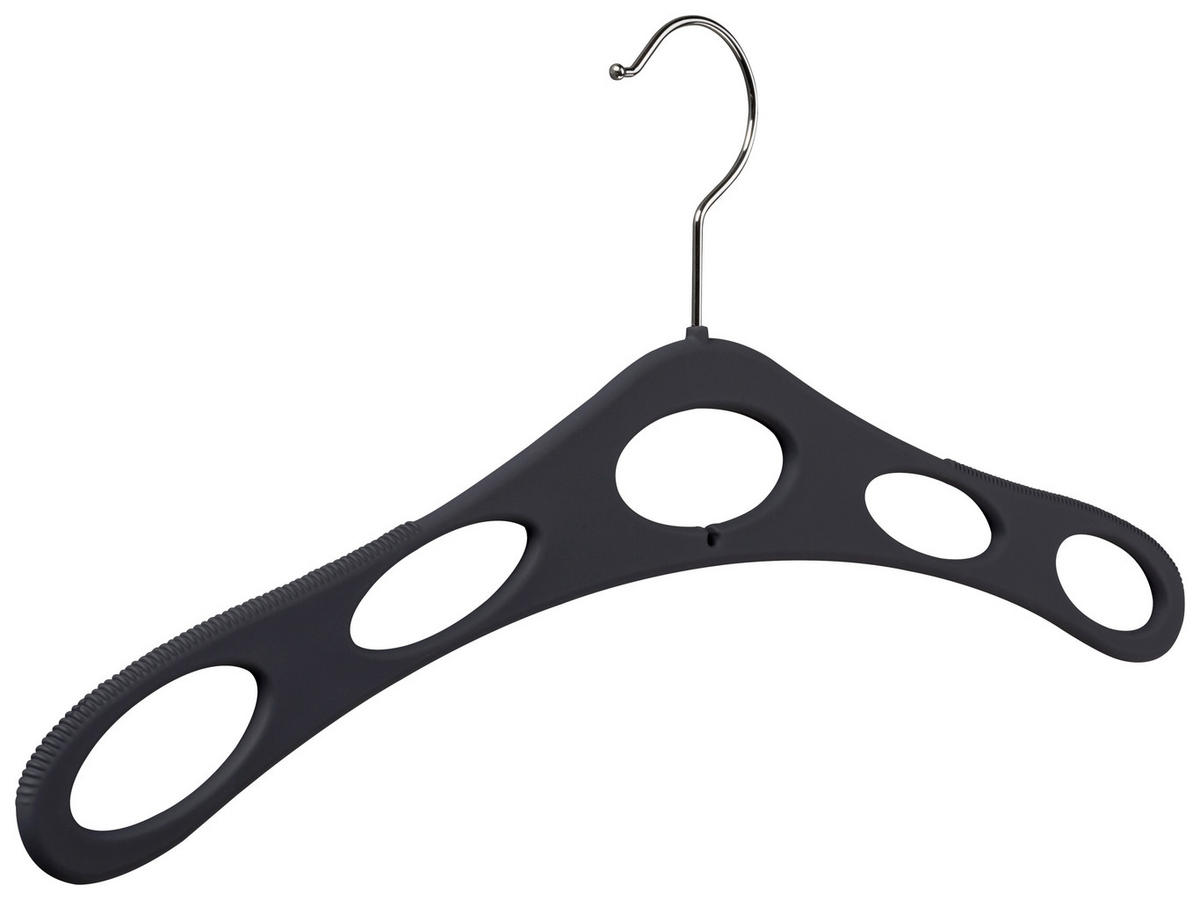 KLEIDERBÜGELSET 43 cm Kunststoff  - Anthrazit, Design, Kunststoff (43cm)