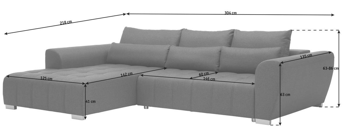 ROHOVÁ SEDACIA SÚPRAVA, textil, béžová - strieborná/béžová, Modern, textil/plast (218/304cm) - Carryhome