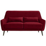 3-SITZER-SOFA in Mikrofaser Rot  - Rot/Schwarz, Trend, Holz/Textil (160/86/80cm) - Carryhome