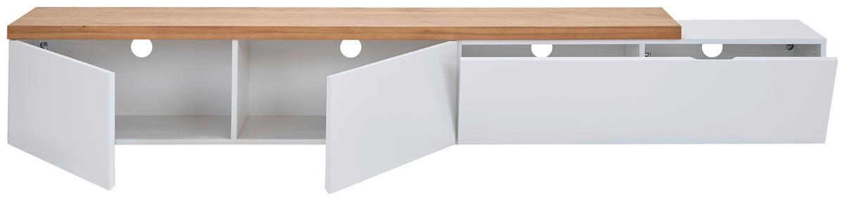 LOWBOARD  220/32/35 cm   - Eichefarben/Weiß, KONVENTIONELL, Holz/Holzwerkstoff (220/32/35cm) - Xora