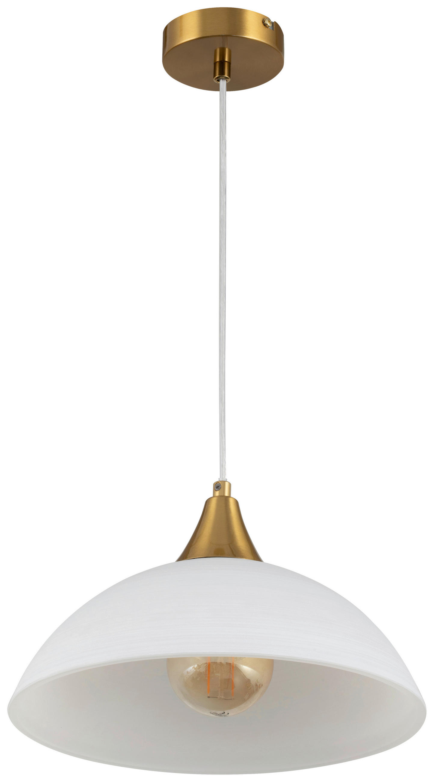 HÄNGELEUCHTE 30/150 cm   - Weiß, Trend, Glas/Metall (30/150cm) - Novel