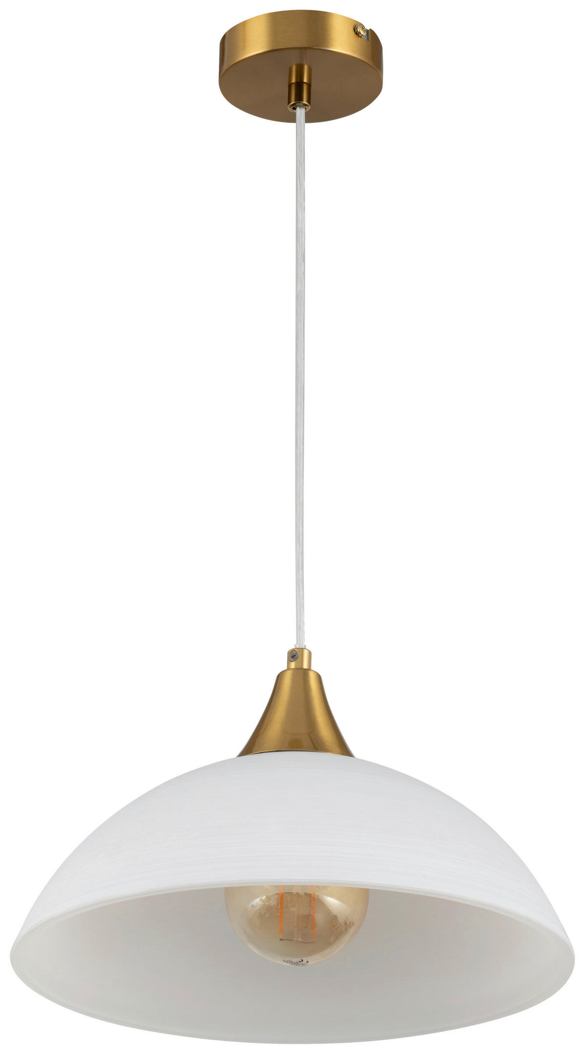 HÄNGELEUCHTE 30/150 cm  - Weiß, Trend, Glas/Metall (30/150cm) - Novel