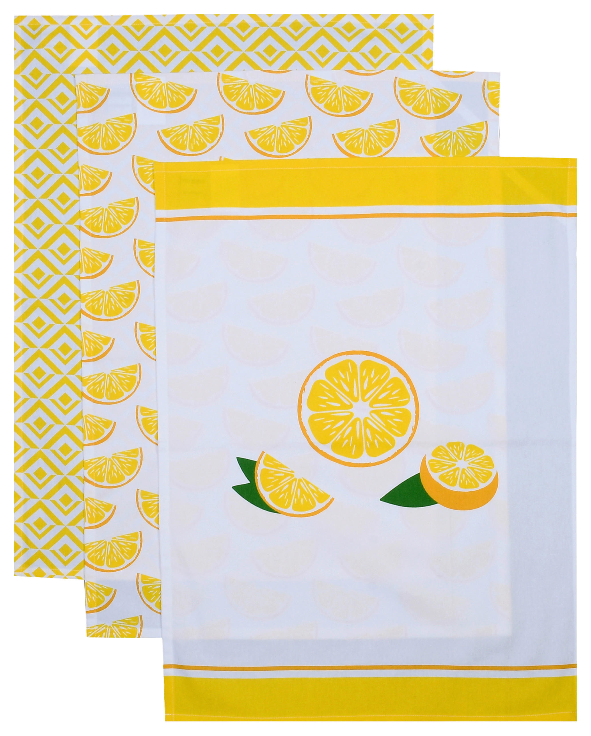 SET KUHINJSKIH KRP  FRUITS  50/70 cm       rumena, bela  - rumena/bela, Konvencionalno, tekstil (50/70cm) - Esposa
