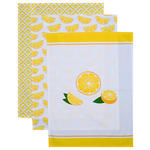 GESCHIRRTUCH-SET 3-teilig Gelb, Weiß  - Gelb/Weiß, KONVENTIONELL, Textil (50/70cm) - Esposa