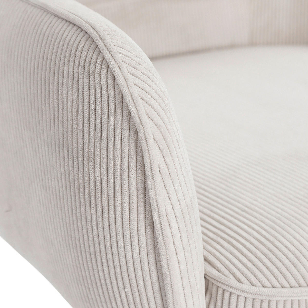 BARHOCKER Cord Beige Stoffauswahl, Sitzfläche 360° drehbar  - Beige/Schwarz, Design, Textil/Metall (54/98-120/58cm) - Novel