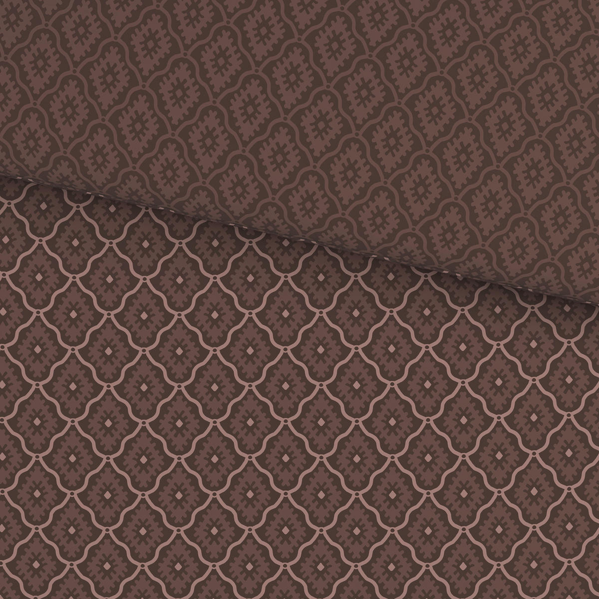 WENDEBETTWÄSCHE 2-teilig Satin 140/200 cm  - Braun, KONVENTIONELL, Textil (140/200cm) - Novel