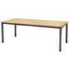 GARTENTISCH 206/90/74 cm Holz, Metall rechteckig  - Dunkelgrau/Teakfarben, Design, Holz/Metall (206/90/74cm) - Ambia Garden