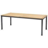 GARTENTISCH 206/90/74 cm  - Dunkelgrau/Teakfarben, Design, Holz/Metall (206/90/74cm) - Ambia Garden
