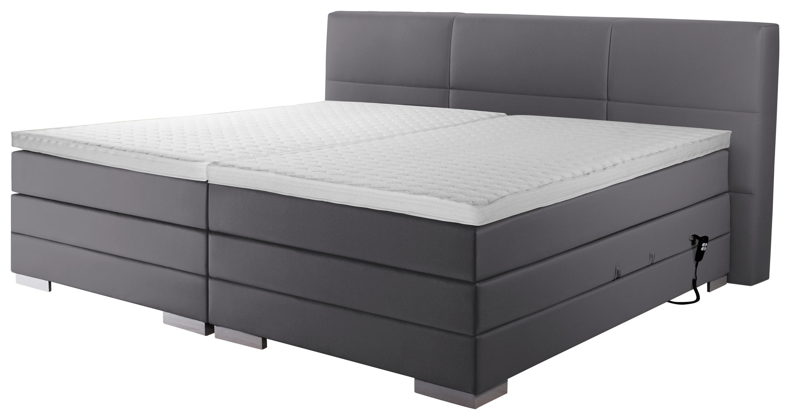 Boxspringbett 'prinz' H3 200/200 cm in Grau