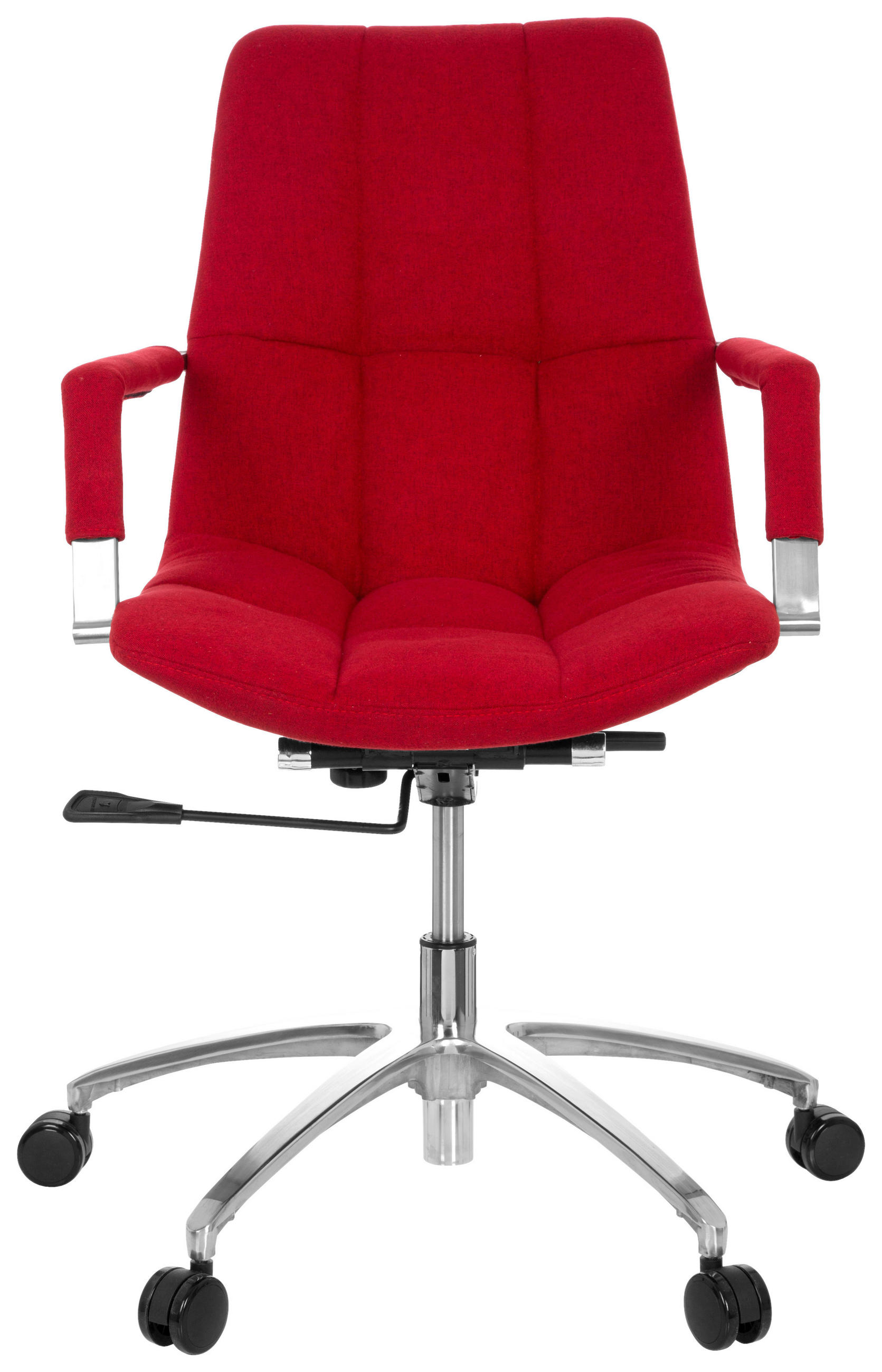 DREHSTUHL Flachgewebe Rot, Silberfarben  - Rot/Silberfarben, MODERN, Kunststoff/Textil (58/102/60cm) - MID.YOU