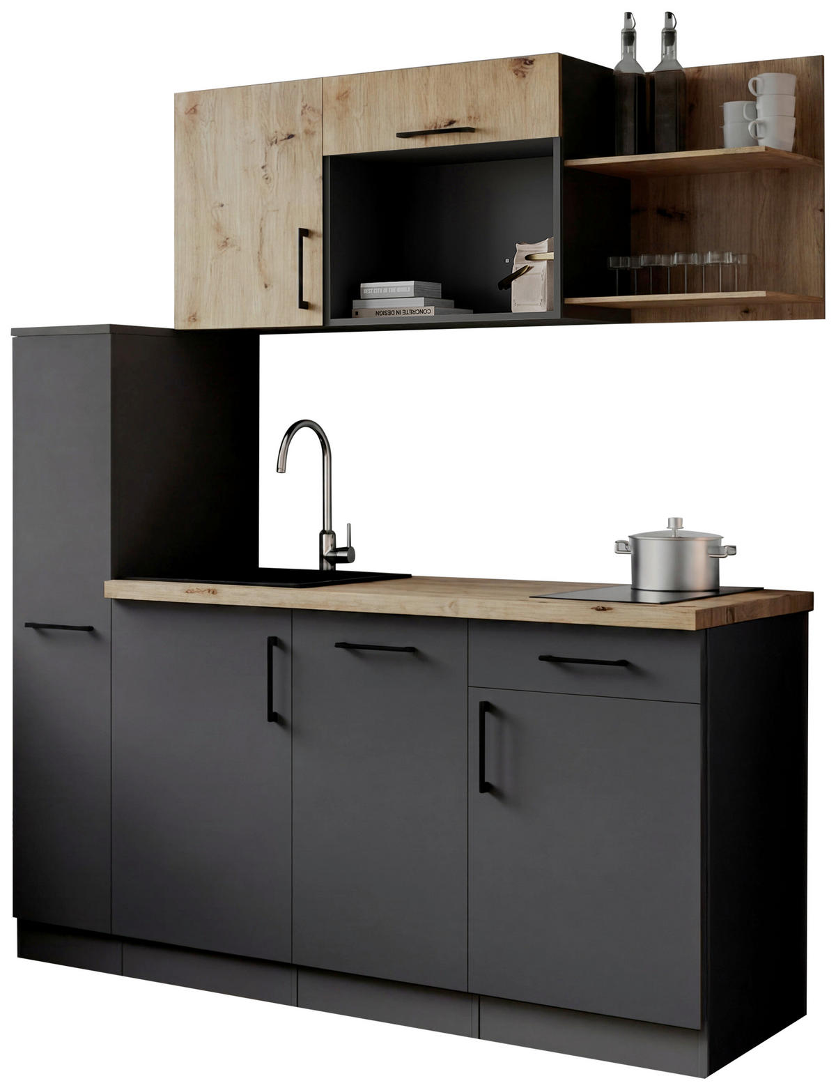KUCHYŇSKÝ BLOK 175 cm - šedá/dub artisan, Trend, kov/kompozitní dřevo (175cm) - Respekta
