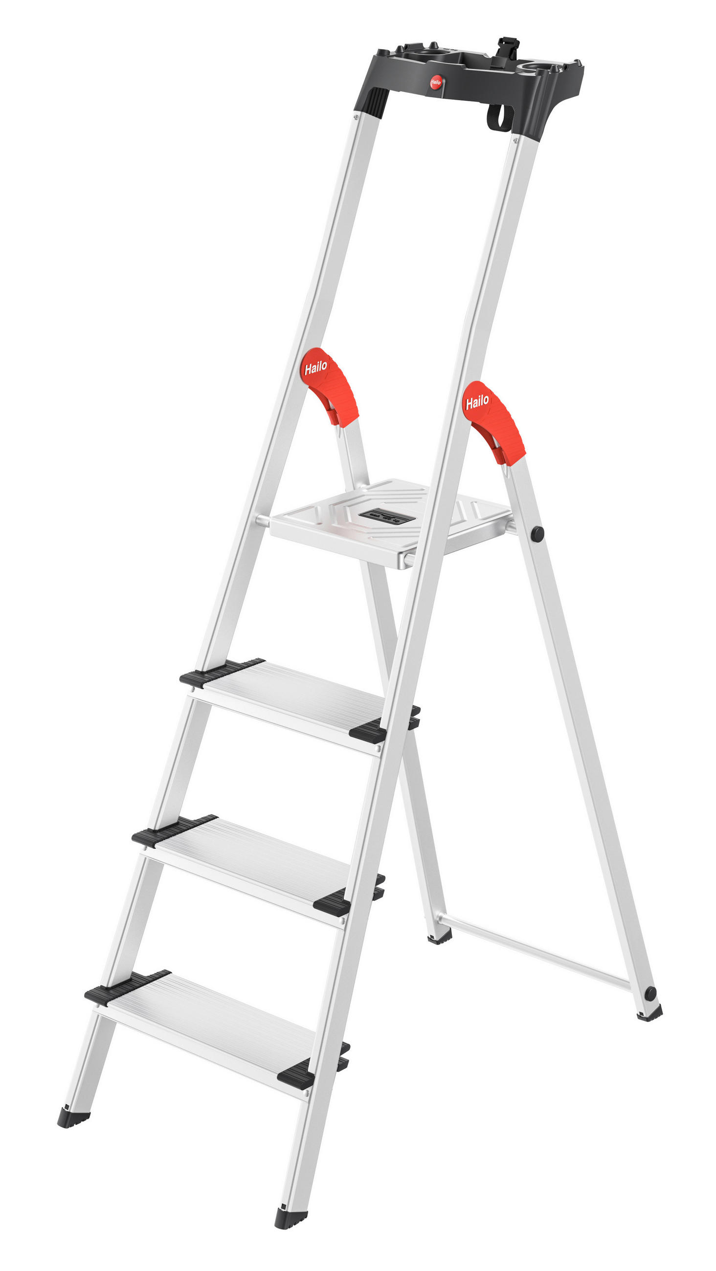 LEITER - Silberfarben, Basics, Kunststoff/Metall (45/146/85cm) - Hailo