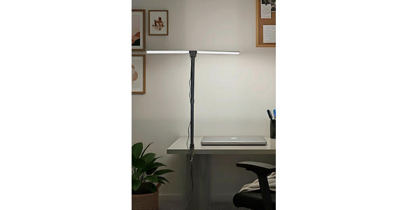 LED-KLEMMLEUCHTE Hayward 80/35/71,5 cm  - Schwarz, Basics, Kunststoff/Metall (80/35/71,5cm) - Novel